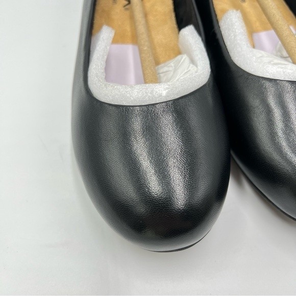 6.5W 6.5 WIDE WIDTH Softwalk Women's Sonoma Black Leather Ballet Flats Shoes NEW - Picture 4 of 15